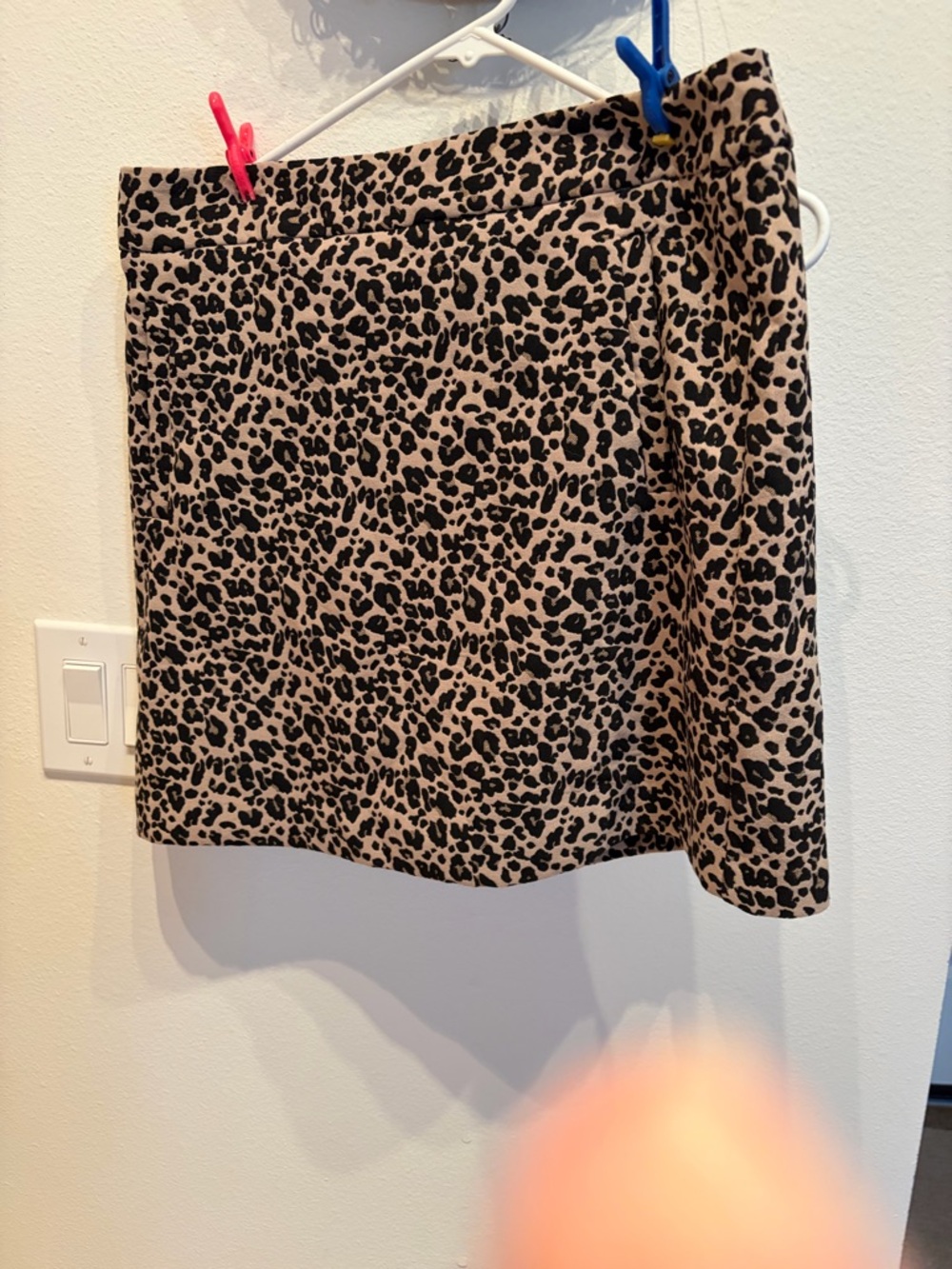 LOFT Leopard Print Mini Skirt in Beige and Black